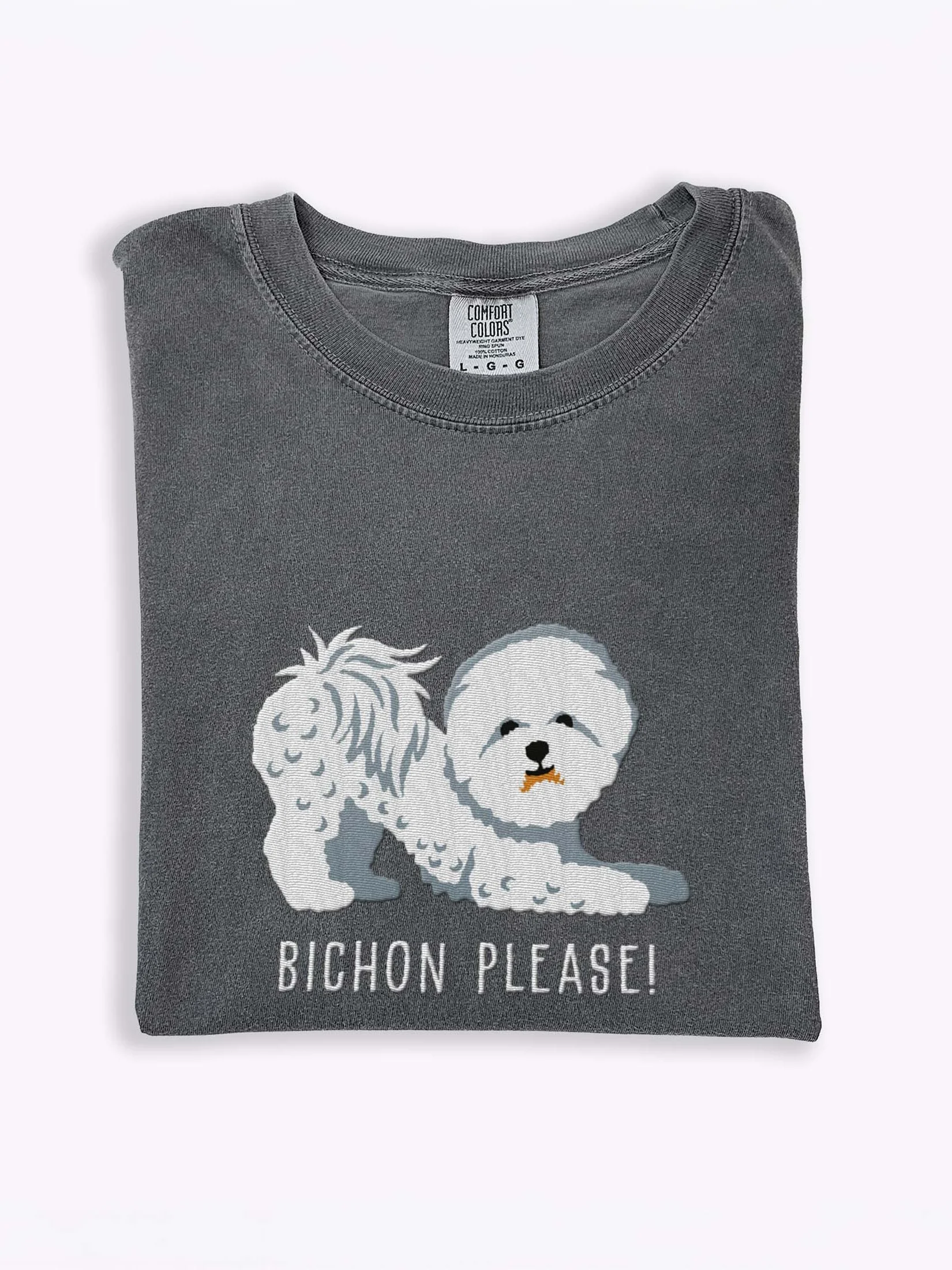 Bichon Please! T-Shirt(Embroidered) of a Bichon Frise product image (1)