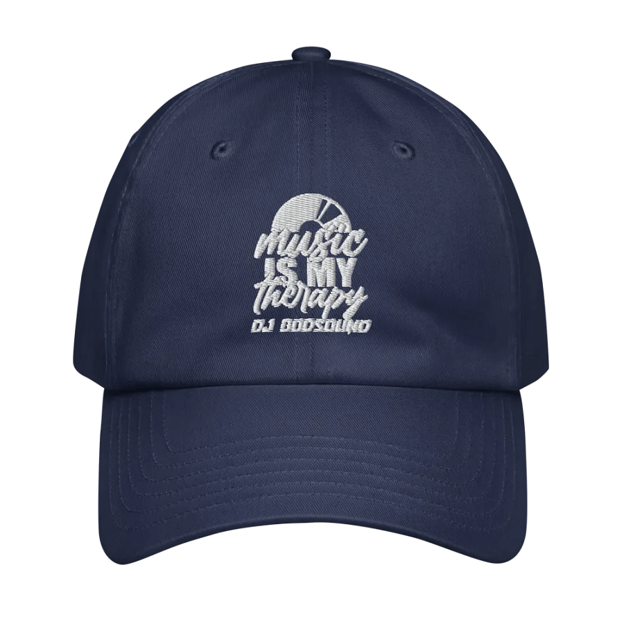 Stylish Under Armour® Dad Hat "Music Is My Therapy" Dad Cap in Navy Blue by DJ GodSOUND! product image (1)