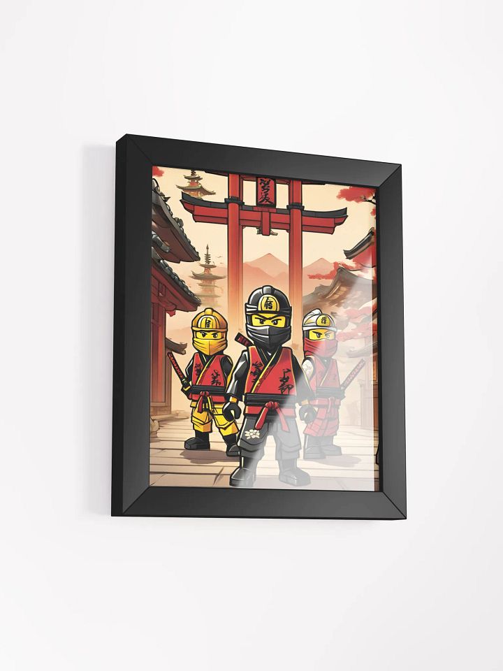 Framed Poster - Ninja Trio wall art Boys Room - Ninja Poster - Ninjago inspired Wall Decoration for Boys product image (2)