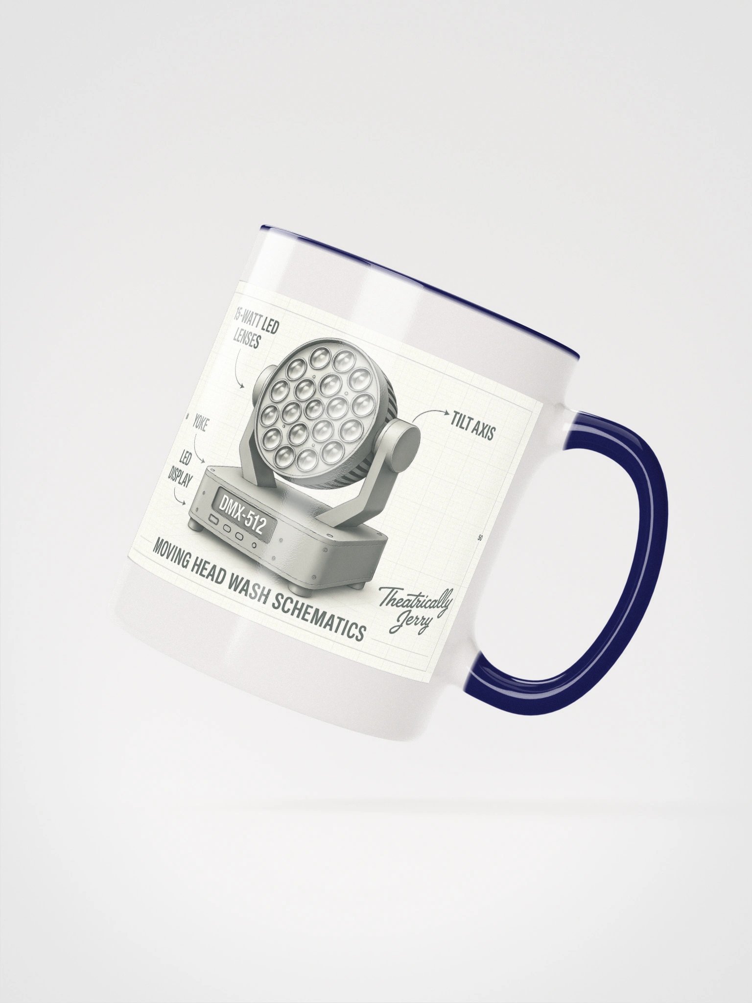 Theatrically Jerry: "Moving Head Wash Schematics" Coffee Mug product image (6)