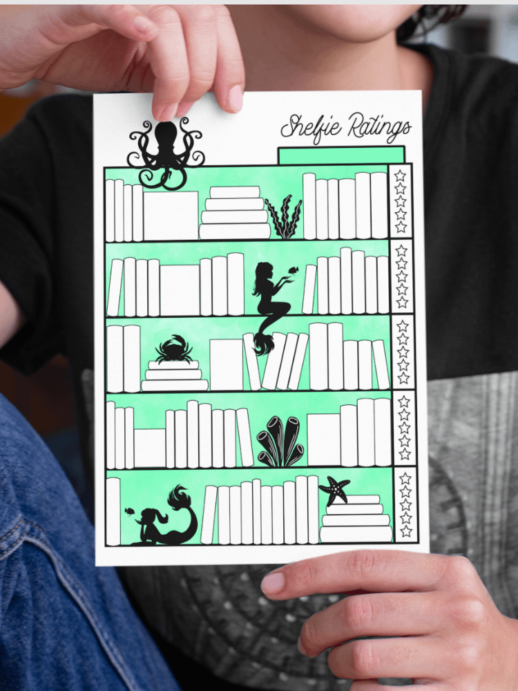 Shelfie Ratings Book Tracker TWO, Printable Bookcase Journal Log with 7 Themes product image (8)