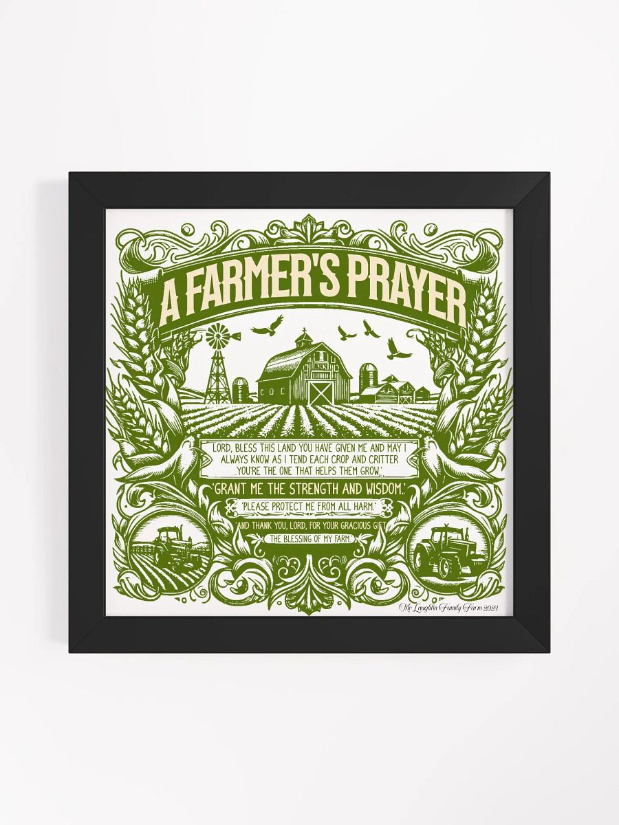 A Farmer's Prayer Framed Poster | Prayer and Faith Decor | Faith-Filled Farming Art | Faith Rooted in Farming | Farm Life with Faith | Blessed Farmer | Faith in Every Season product image (1)