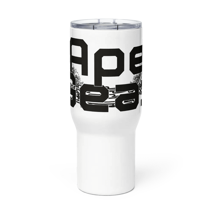 Travel Mug with a Handle - Black HApex Gear White Logo product image (2)