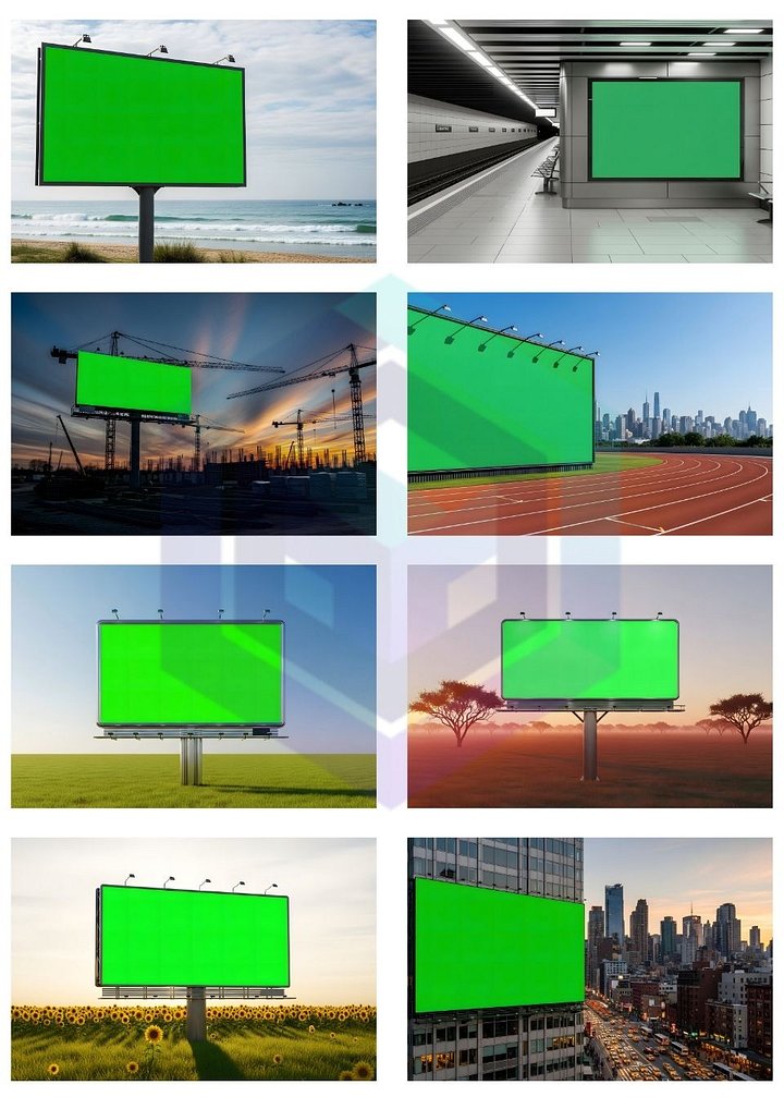 230 GREEN SCREEN BILLBOARD IMAGES BUNDLE WITH 50 FREE PREMIUM BUSINESS TRANSPARENT PNG PACK product image (2)