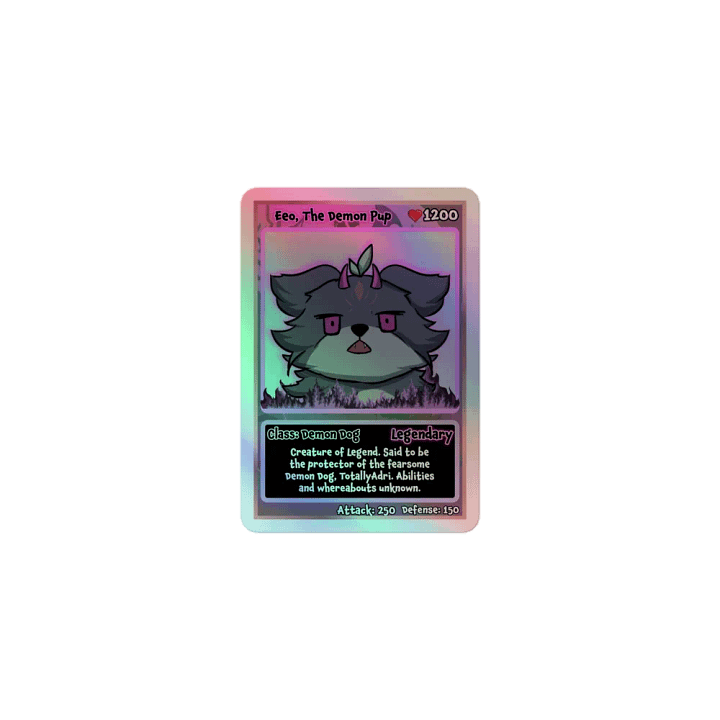 The Demon Pup, Hell Cardz Collection Holographic Sticker product image (1)
