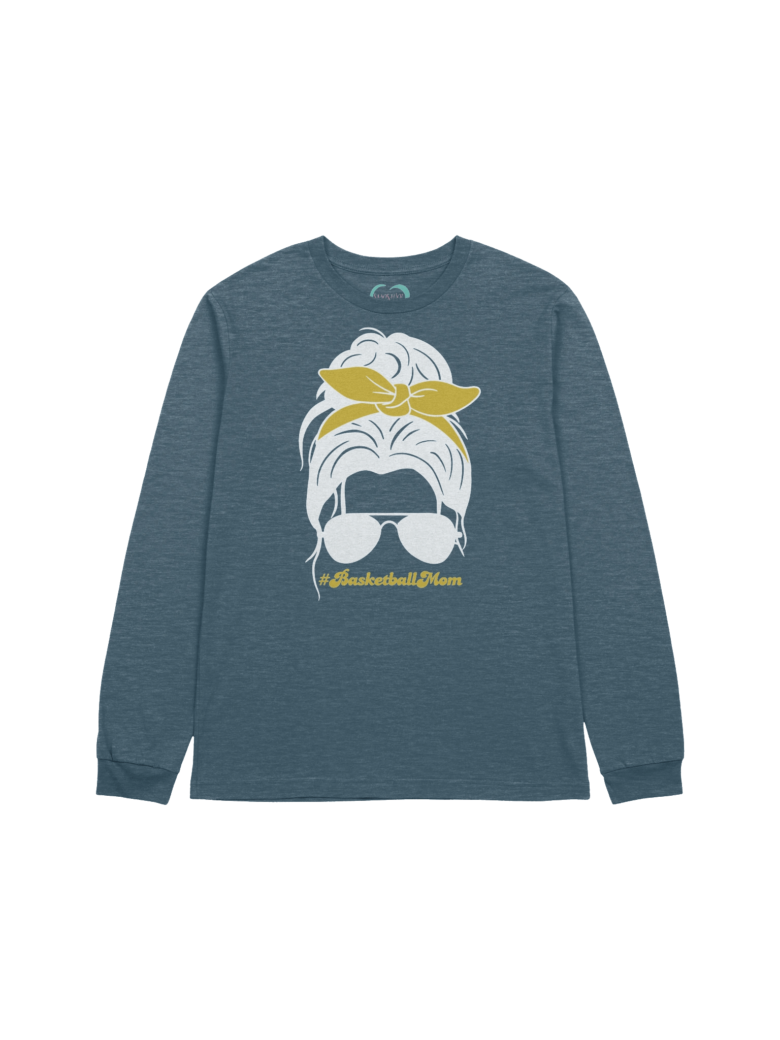 Basketball Mom Long Sleeve Tee - large logo (gold) product image (5)