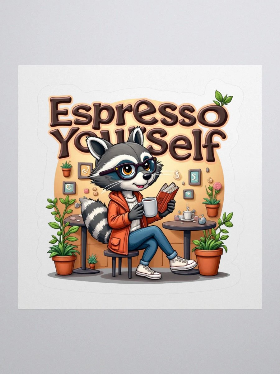 Espresso Yourself Raccoon Sticker Set product image (3)
