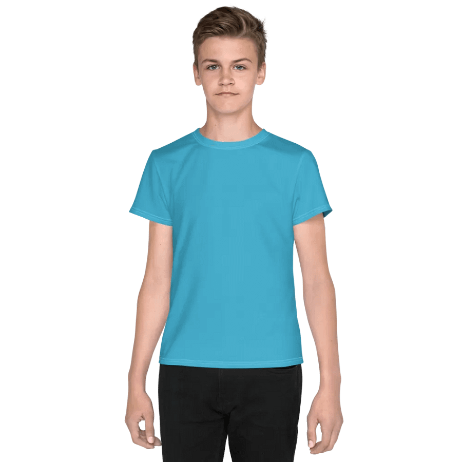 Blue Kids Crew Neck T-Shirt product image (1)