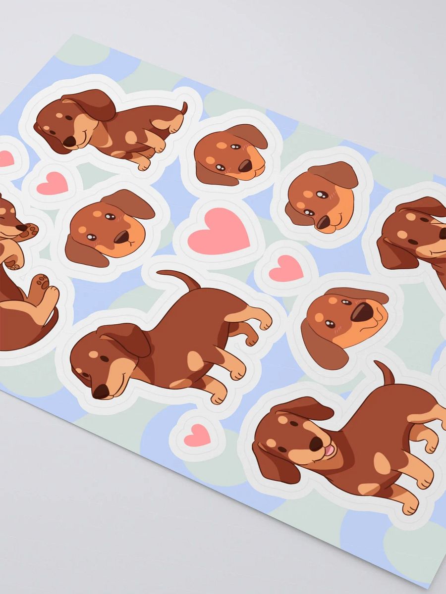 Dachshund Delight Kiss Cut Sticker Sheet product image (3)