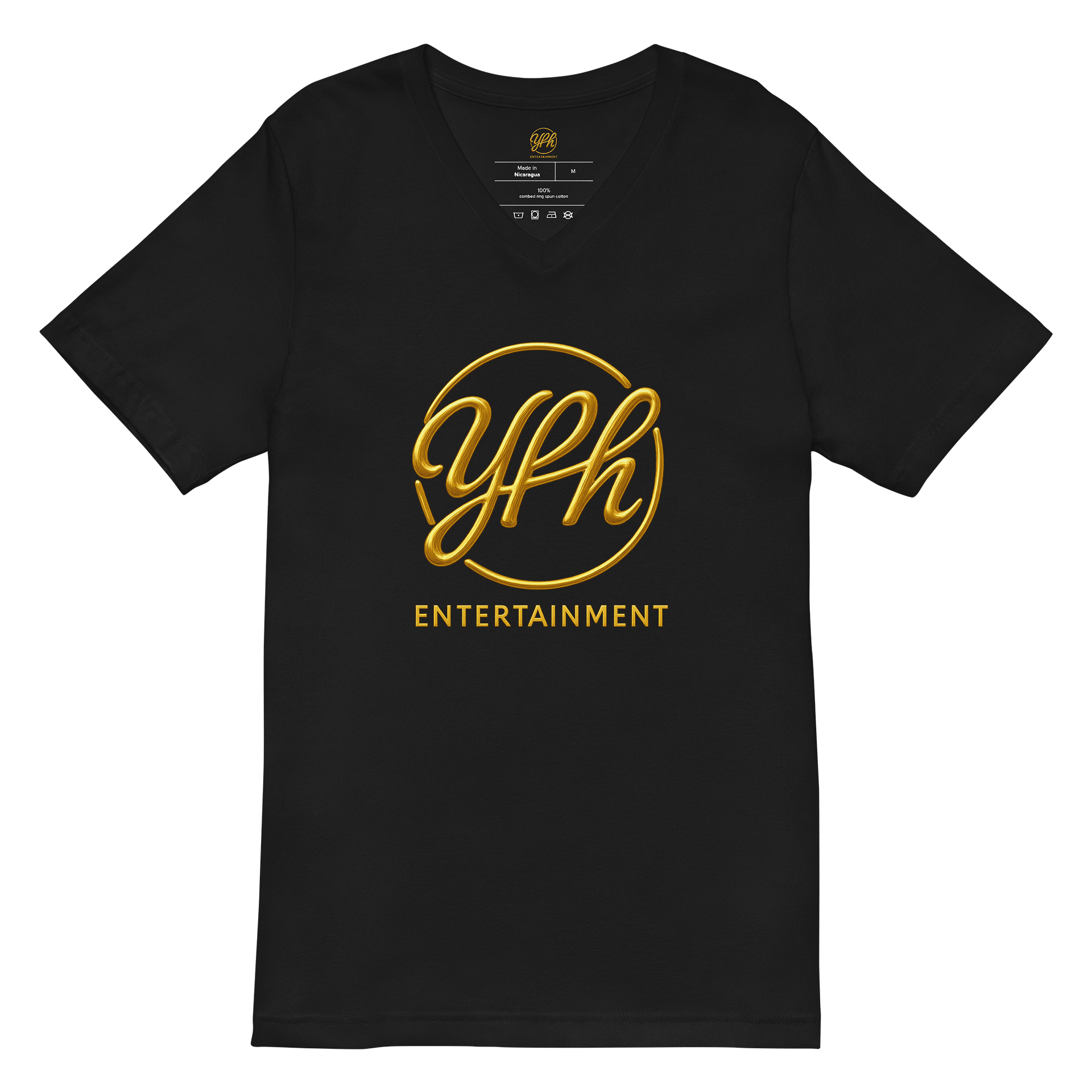 YPH Golden Script V-Neck Tee product image (2)