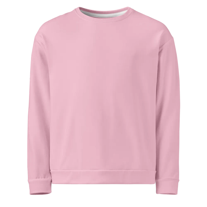 Plain Light Pink Soft Summer Unisex Recycled Polyester Heavyweight Premium Sweatshirt by Treasure Pie product image (1)