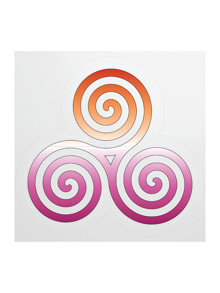 Lesbian Pride Gradient Celtic Triskelion Sticker product image (3)