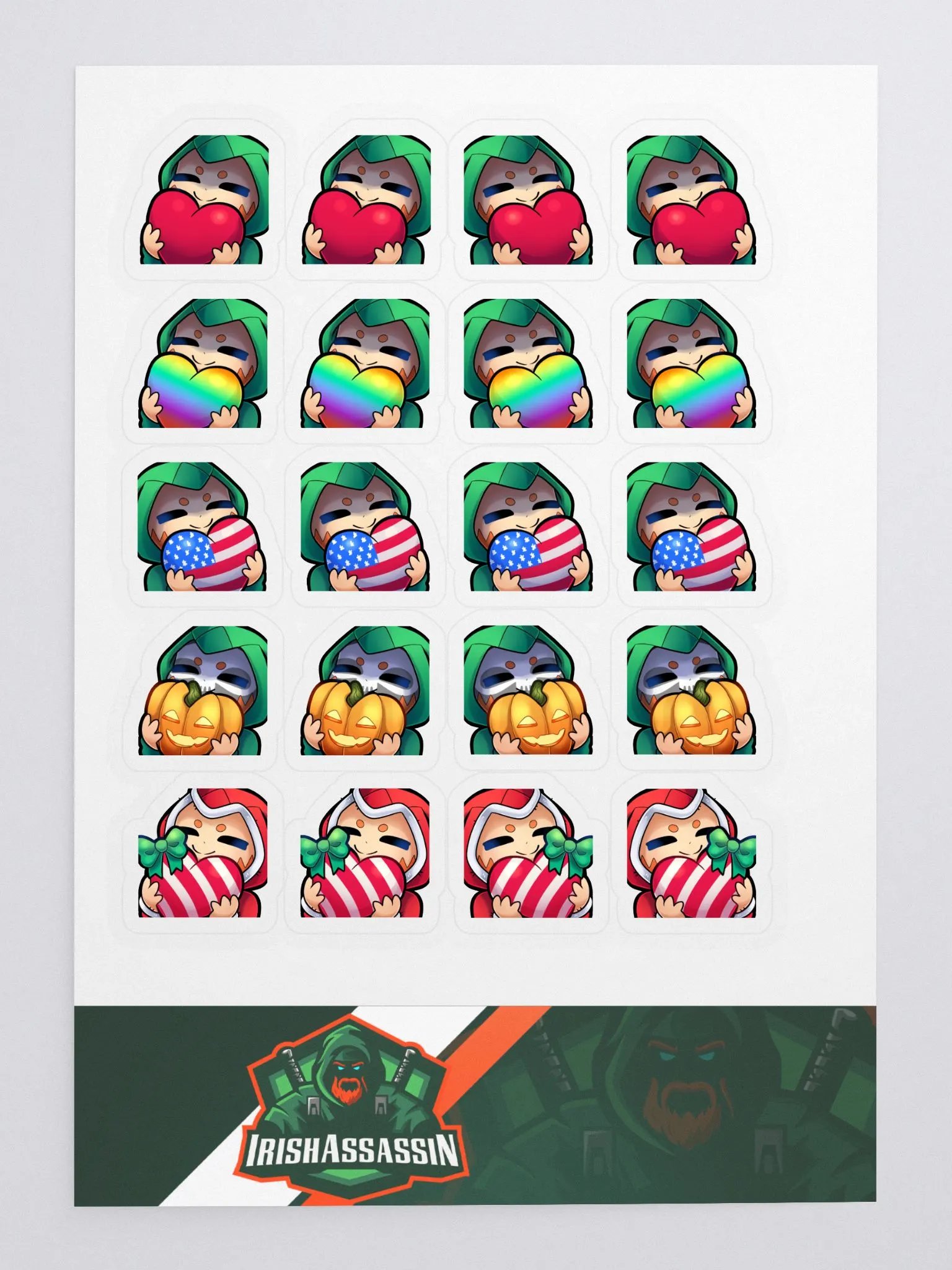 IrishAssassin Love Emote Sticker Sheet product image (3)