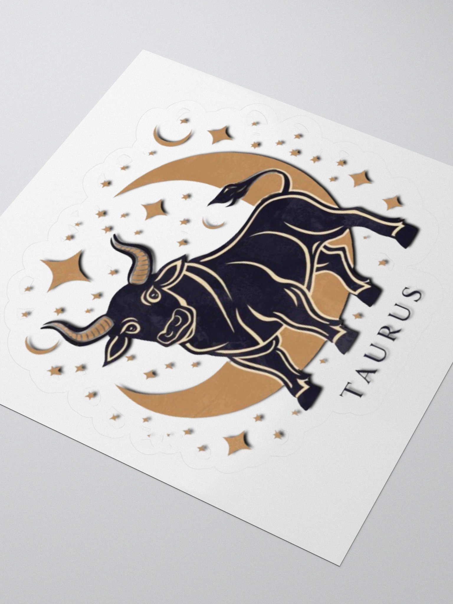 Taurus Zodiac Sticker - Exclusive Bull & Moon Design | TDS Music product image (8)