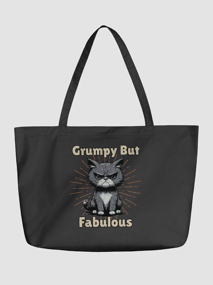 Grumpy But Fabulous Cat Organic Tote product image (2)