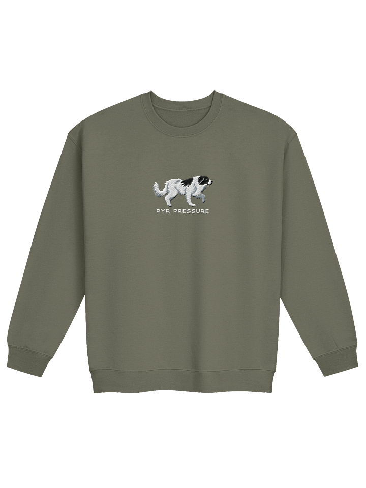 Pyr Pressure Sweatshirt (Embroidered) of a Great Pyrenees(Black & White) product image (17)