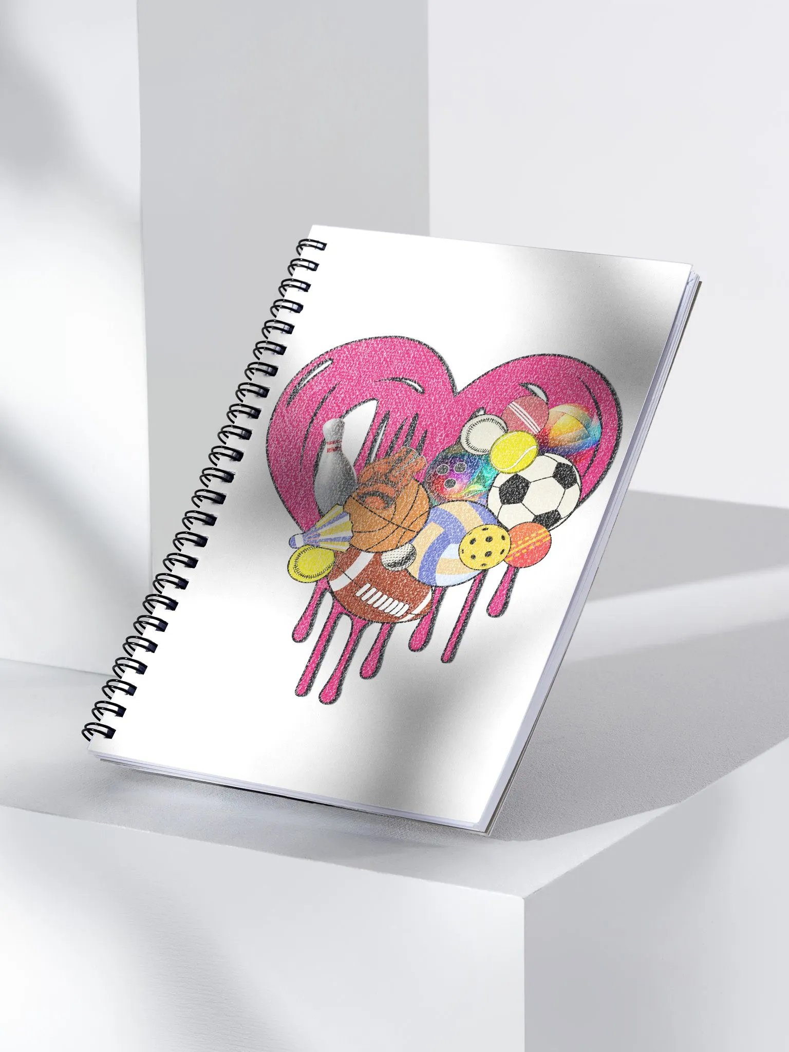 Heart Sports Assorted Passion Spiral Notebook product image (2)
