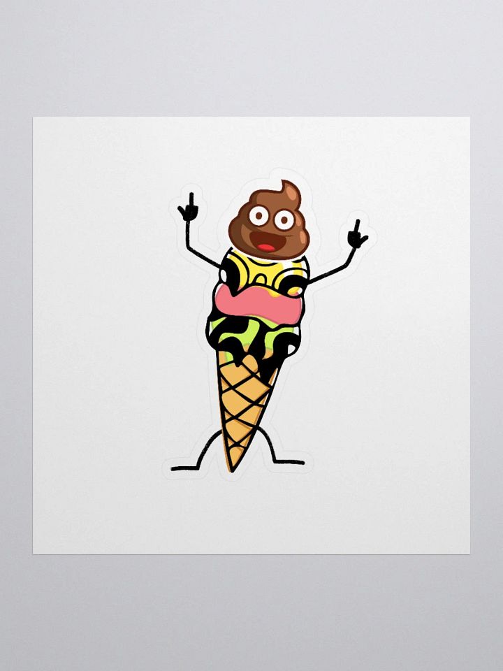 Ice Cream Poo Person Sticker product image (1)