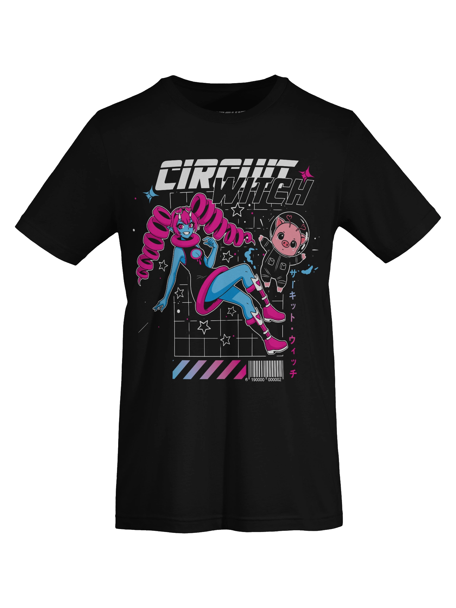 Circuit Witch & PuuPuu The Space Pig Cyberpunk Style - T-Shirt (S-5XL) product image (7)