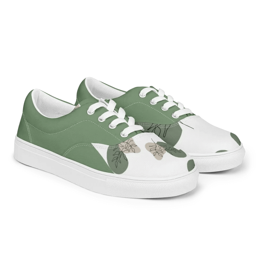 Verdant Vibe Lace-Up Canvas Shoes product image (8)