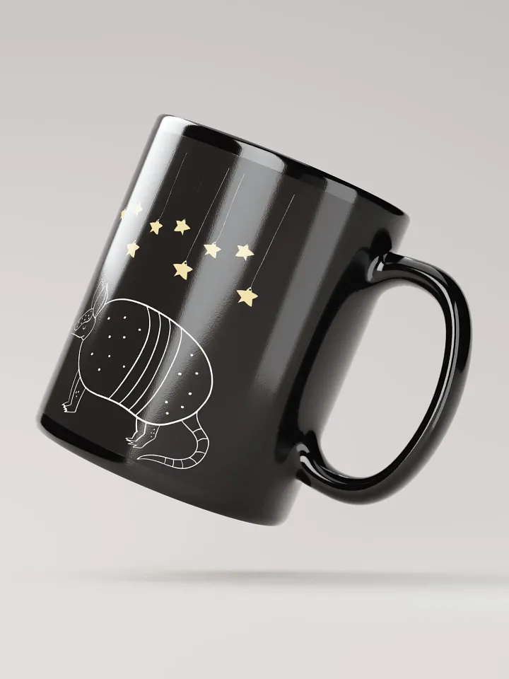 Starry Armadillo | Black Glossy Mug product image (2)