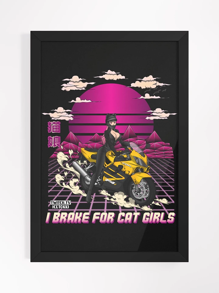 Biker Cat Girl Poster product image (1)