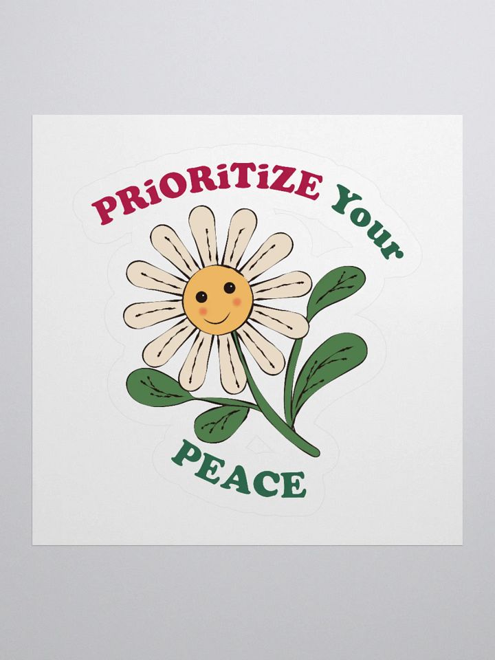 Prioritize Your Peace Kiss Cut Stickers product image (2)
