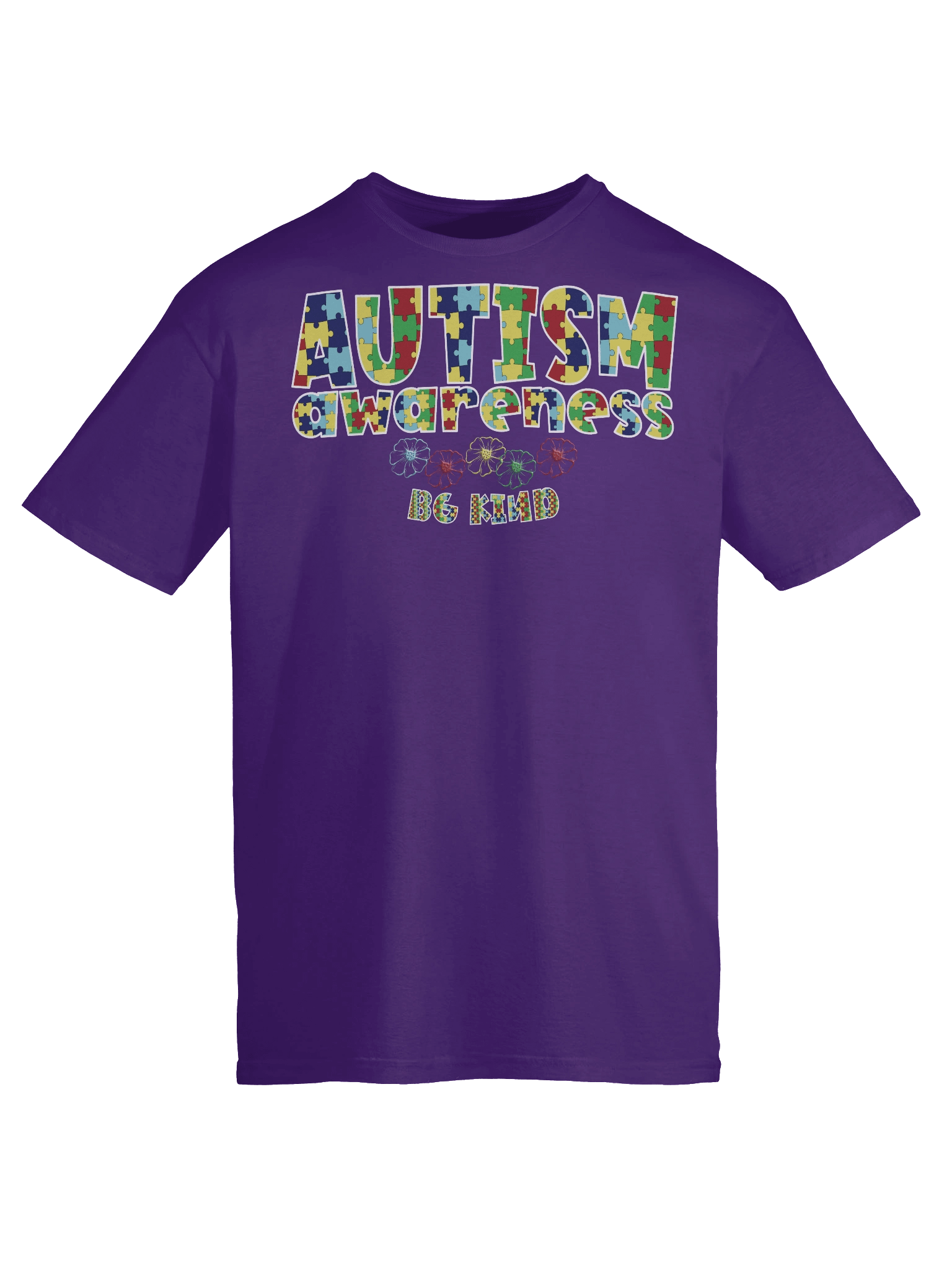 Autism Awareness “Be Kind” Puzzle Piece T-Shirt product image (30)