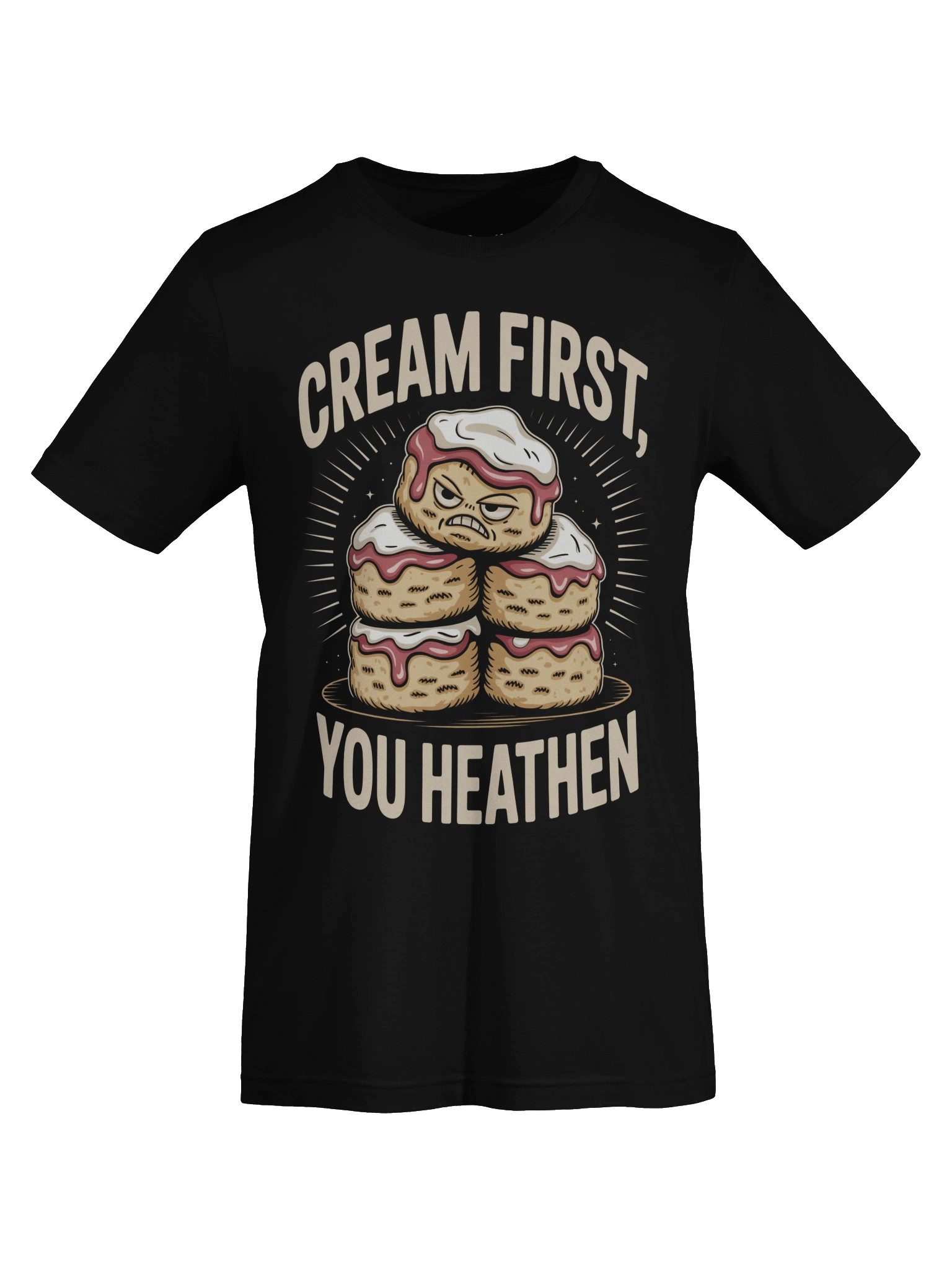 Cream First, You Heathen T-Shirt product image (7)