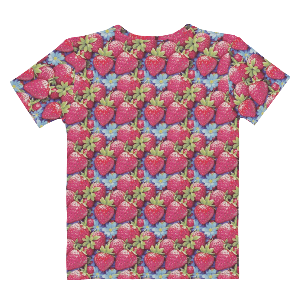 Cute Strawberry Pattern All Over Print T-shirt product image (9)