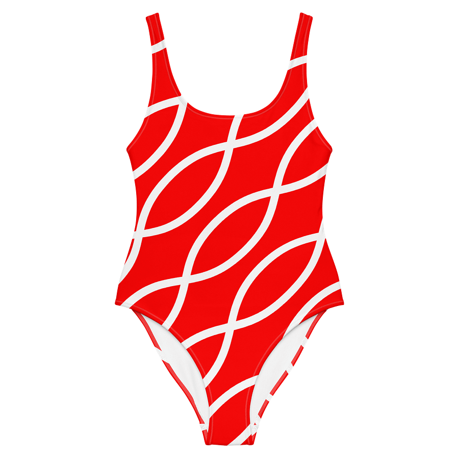 Intricate Crimson Swirls One-Piece product image (7)