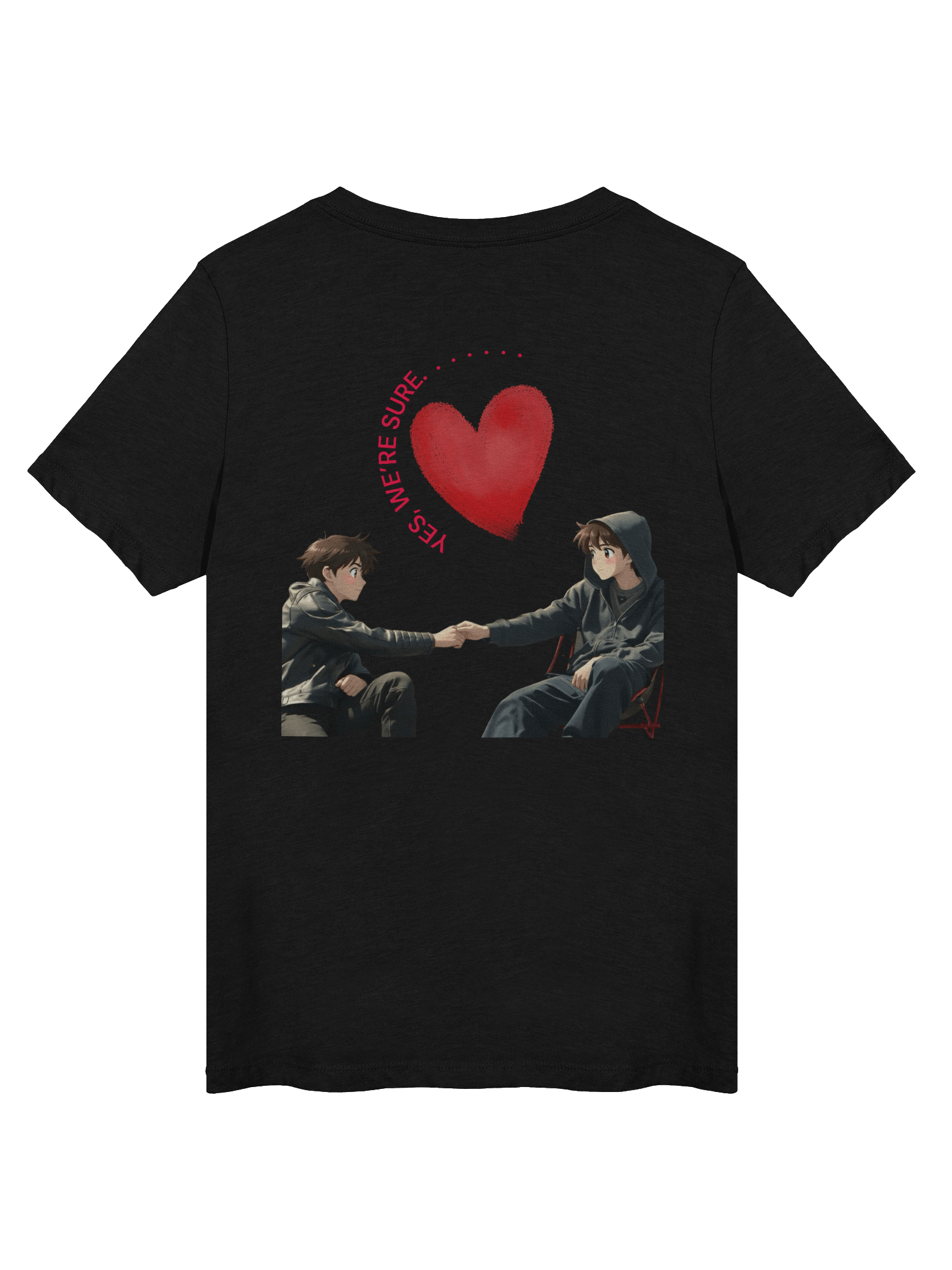 Sassy Red Distressed ARE YOU SURE V-Neck Tee product image (3)