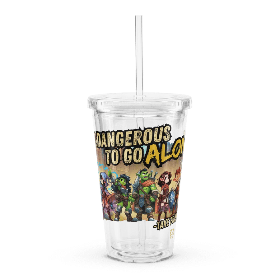 Sips & Squads Double Wall Clear Plastic Tumbler (16 oz) product image (2)