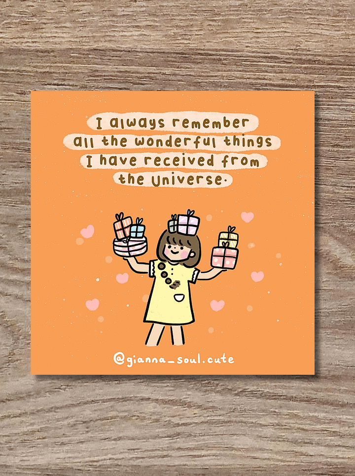 Gifts from the universe | Positivity Greetings Card product image (3)