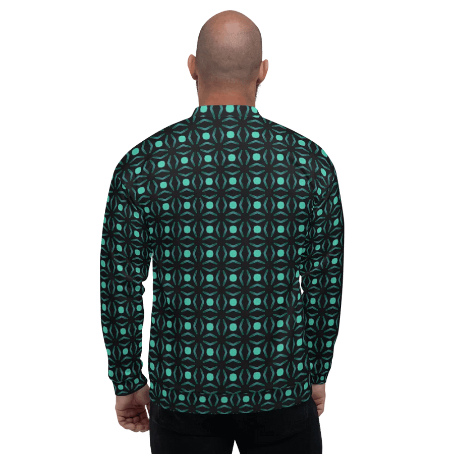 Abstract Repeating Values Unisex Bomber Jacket product image (3)