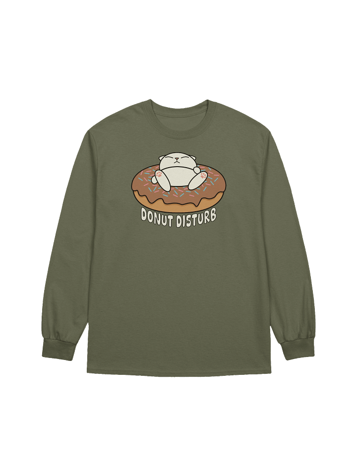 Donut Disturb Cat - Unisex Adult Long Sleeve T-shirt product image (1)