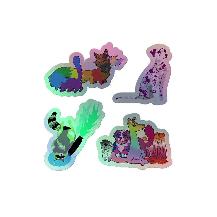 Holographic Pride Scrungle Stickers! product image (2)
