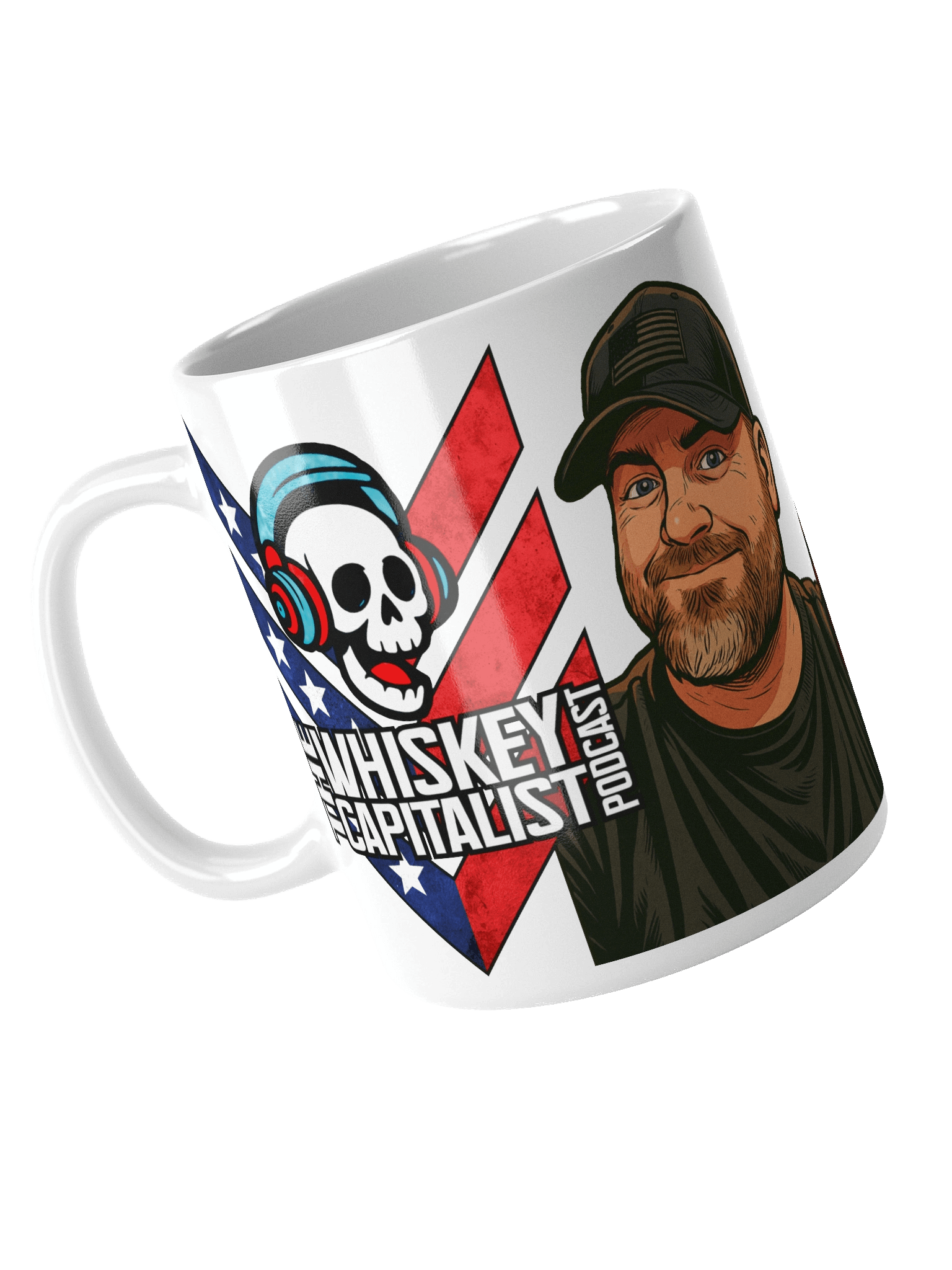 TWC Skull Logo White Glossy Mug product image (4)