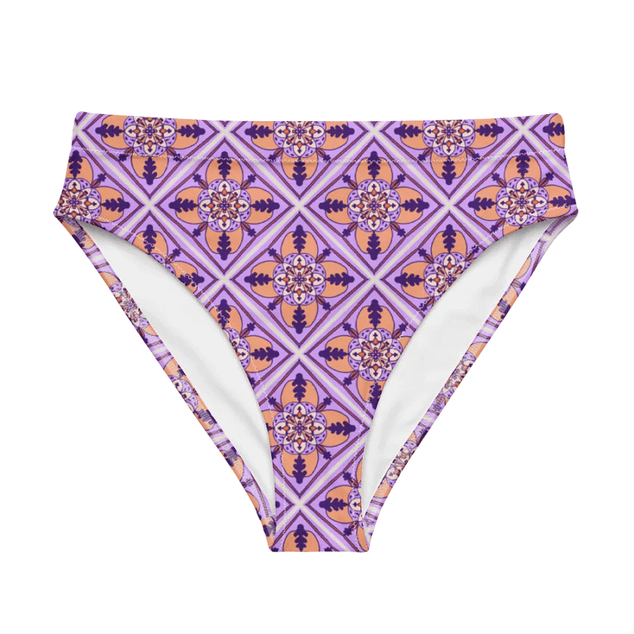 Detailed Symmetrical Pattern High Waisted Bikini Bottom product image (6)