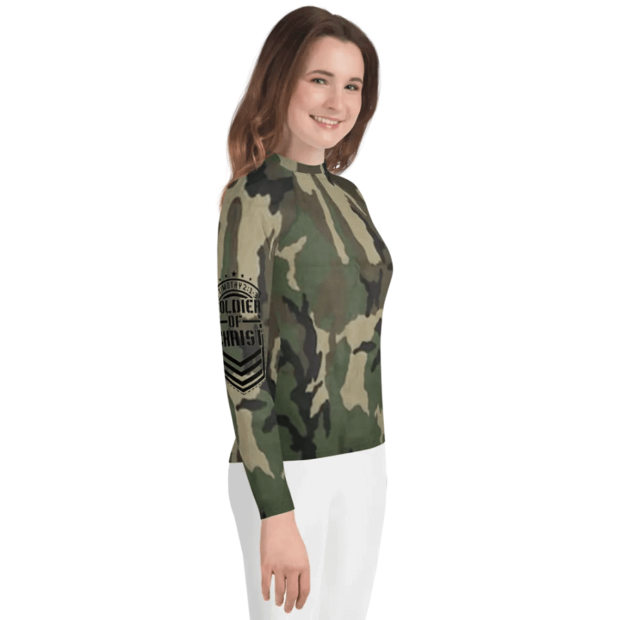 Faithful Camo: Youth Rash Guard - Woodland product image (5)