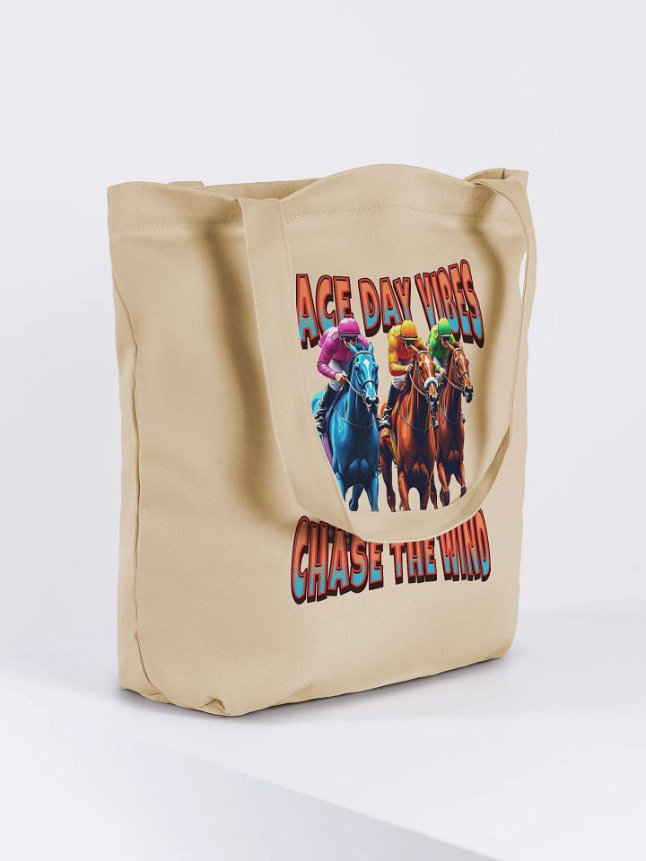 Race Day Vibes Chase The Wind Horse Racing Eco-Friendly Tote Bag product image (4)