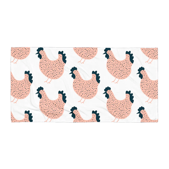 Pink Chicken Bath Towel product image (1)