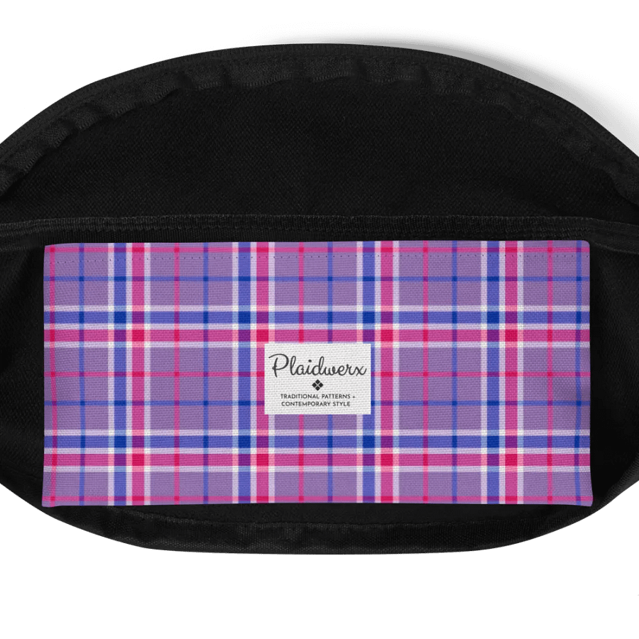 Lavender, Magenta and Blue Plaid Fanny Pack product image (6)