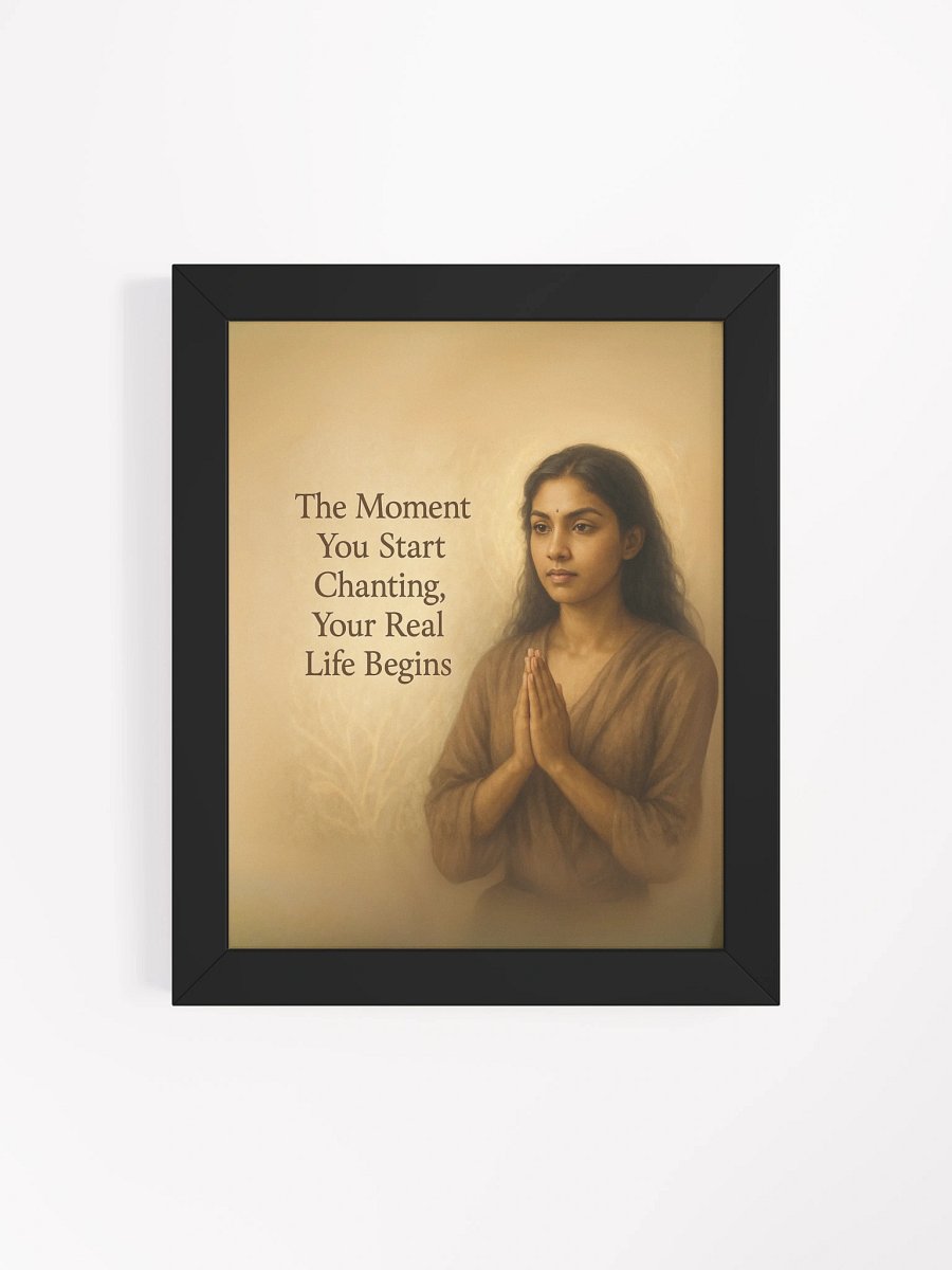 Chanting Awakens Life – Nichiren Buddhism Poster with Meditative Portrait product image (69)