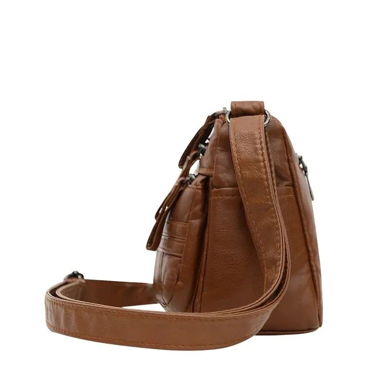 Women's Leather Organizer Purse Shoulder Bag Multiple Pockets Crossbody Handbag product image (3)