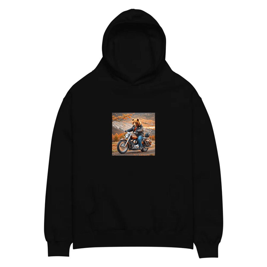 Bear On Harley Hoodie product image (2)