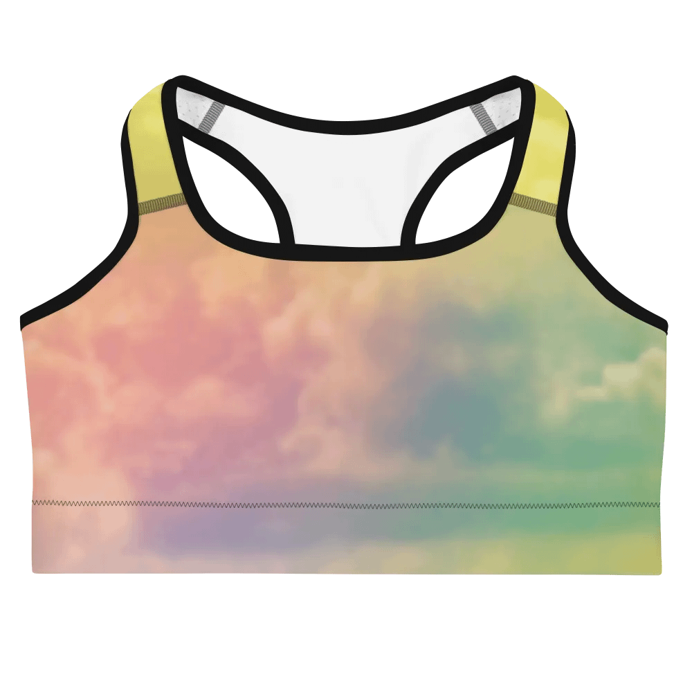 Blur cloud rainbow Design Sports Bra - V12 product image (3)