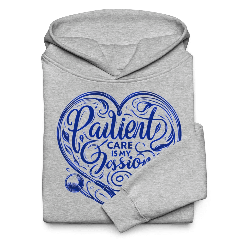 Passion Heart Blue Calligraphy Hoodie product image (10)