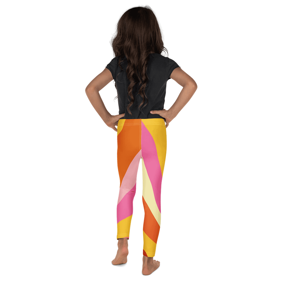 🎨Girls’ | Little Kids | Cape Cuties by BRN.2C.C.™| Leggings 💫| Pink Logo on Bright Sunshine product image (3)