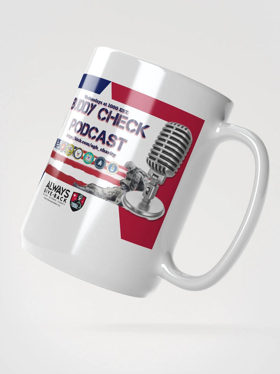 Buddy Check Podcast Retro Mic Mug product image (2)